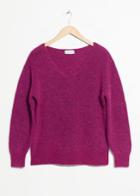 Other Stories Relaxed V-neck Sweater - Pink