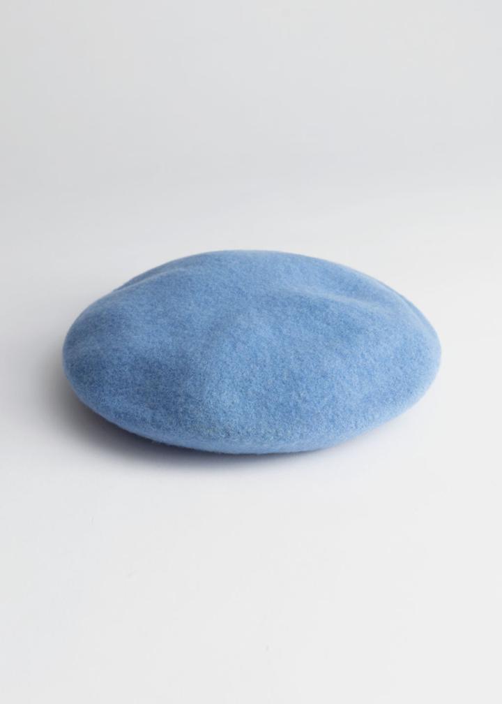Other Stories Wool Blend Beret - Blue