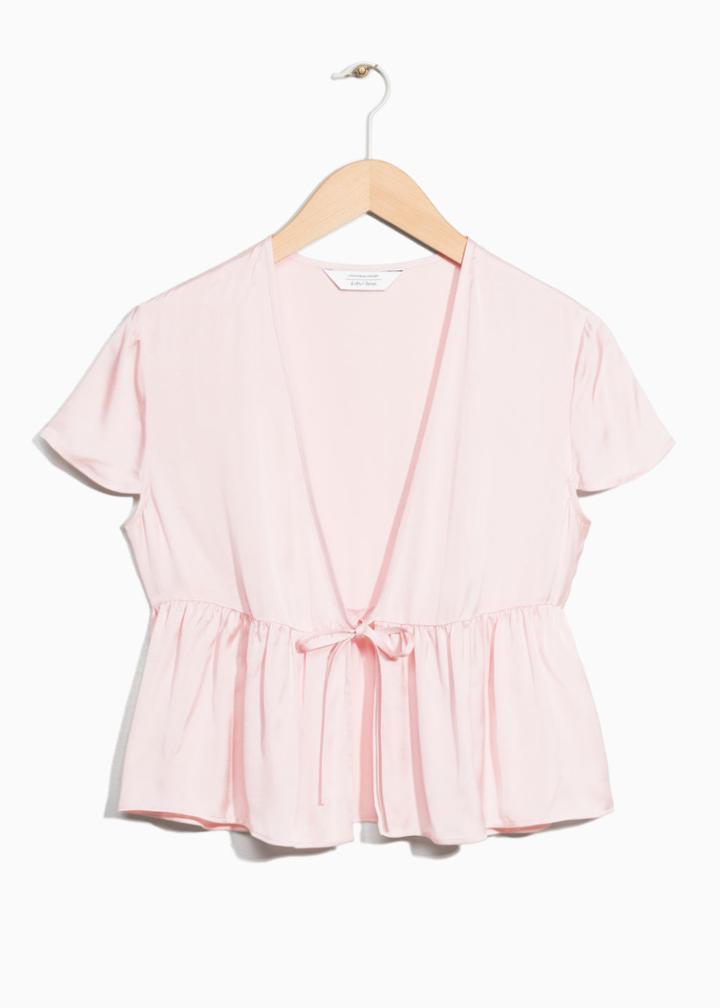 Other Stories Peplum Blouse - Pink