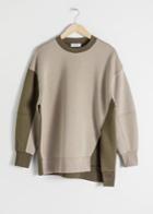 Other Stories Oversized Patchwork Pullover - Green