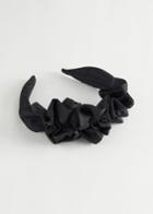 Other Stories Ruched Alice Headband - Black