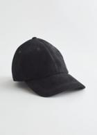 Other Stories Suede Baseball Cap - Black