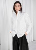 Other Stories Oversized Crisp Button Up - White