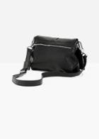 Other Stories Soft Leather Buckle Crossover - Black