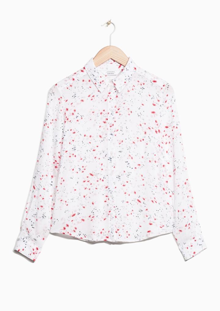 Other Stories Palm Breeze Print Button-down Shirt