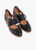 Other Stories Cut Out Leather Brogues - Black