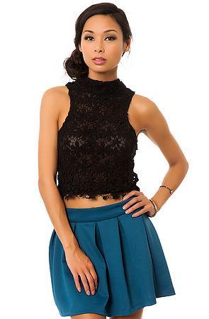 Plndr The Victoria Lace Top In Black