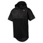 Puma Energy Short Sleeve 1/4 Zip Hooded Men?s Running Pullover