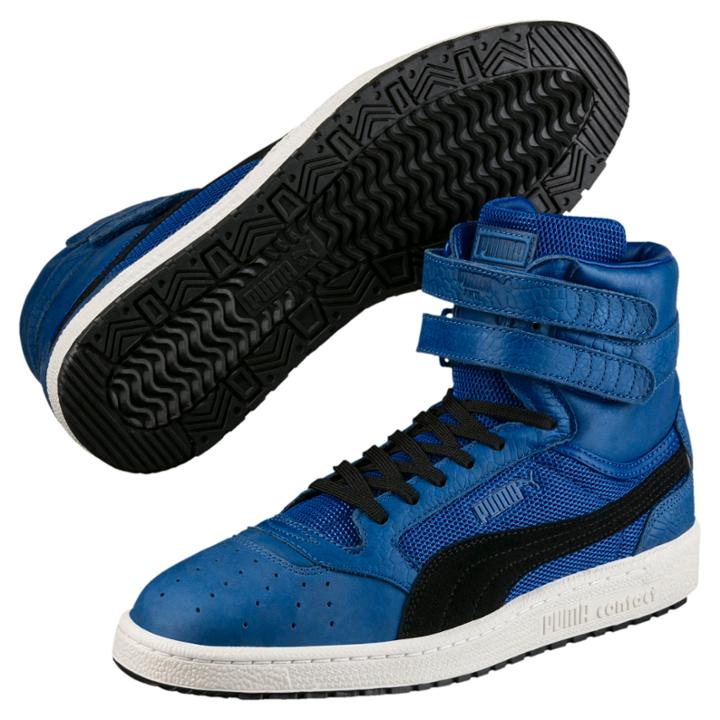 Puma Sky Ii Hi Colorblocked Leather Sneakers