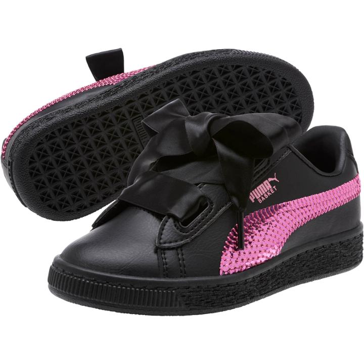 Puma Basket Heart Bling Preschool Sneakers