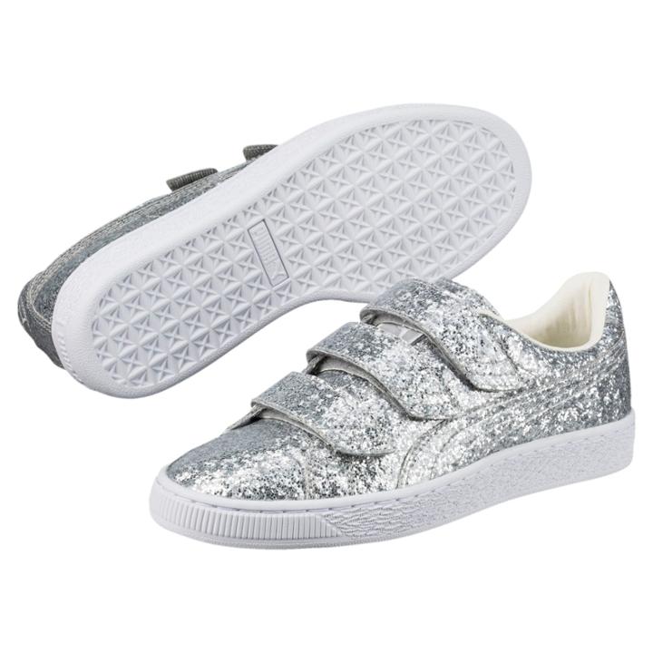 Puma Basket Strap Glitter Women's Sneakers