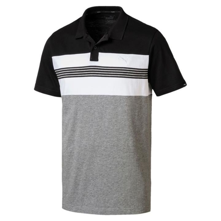 Puma Essential Sport Stripe Jersey Polo Shirt
