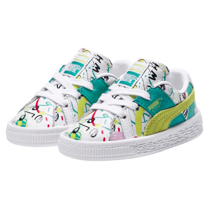 Puma X Shantell Martin Basket Graphic Preschool Sneakers