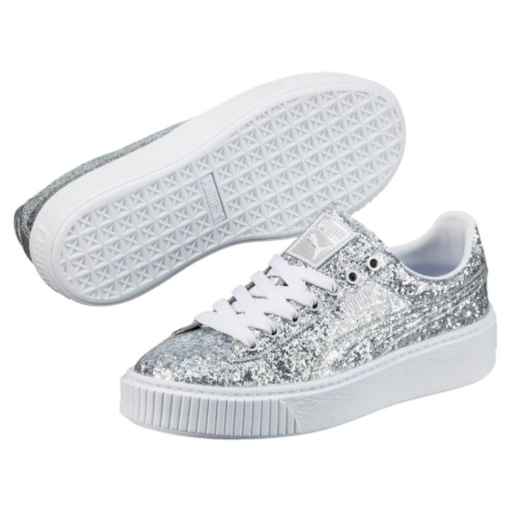 Puma Basket Platform Glitter Women's Sneakers