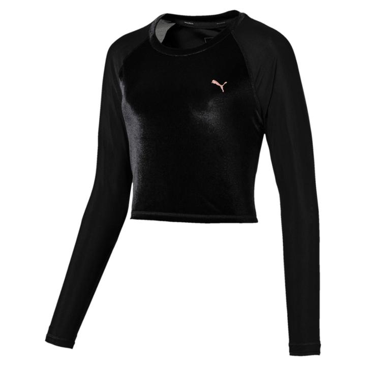 Puma Explosive Long Sleeve Velvet Crop Top