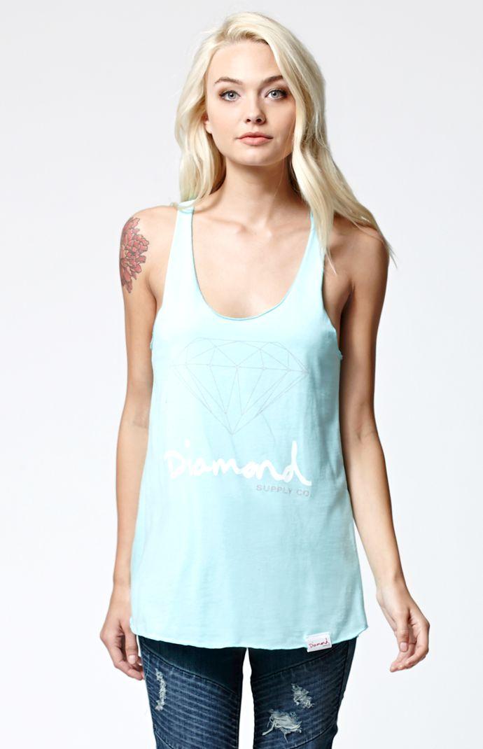 Diamond Supply Co Script Racerback Tank Top
