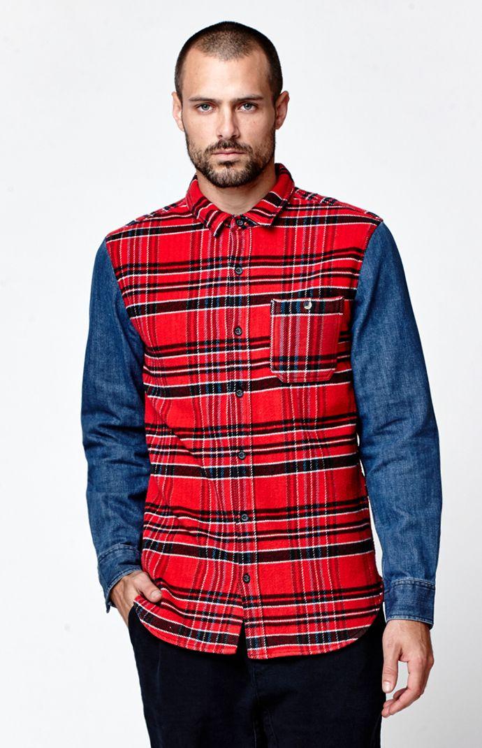 Modern Amusement Flat Front Plaid Mixed Shirt