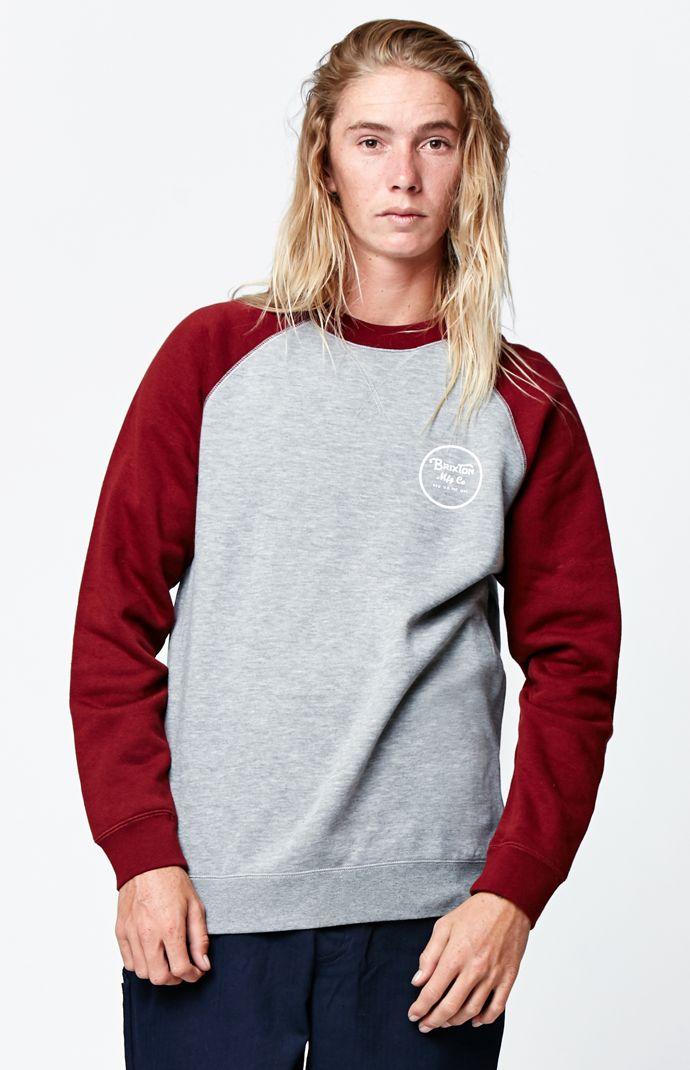 Brixton Wheeler Two-tone Crew Neck Sweatshirt