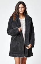 Rvca Warm Me Up Faux Fur Coat