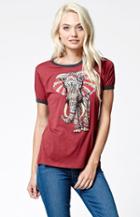 Riot Society Ornate Elephant 1.0 Ringer T-shirt