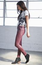 Bullhead Denim Co. Coated Zip Mid Rise Skinniest Jeans