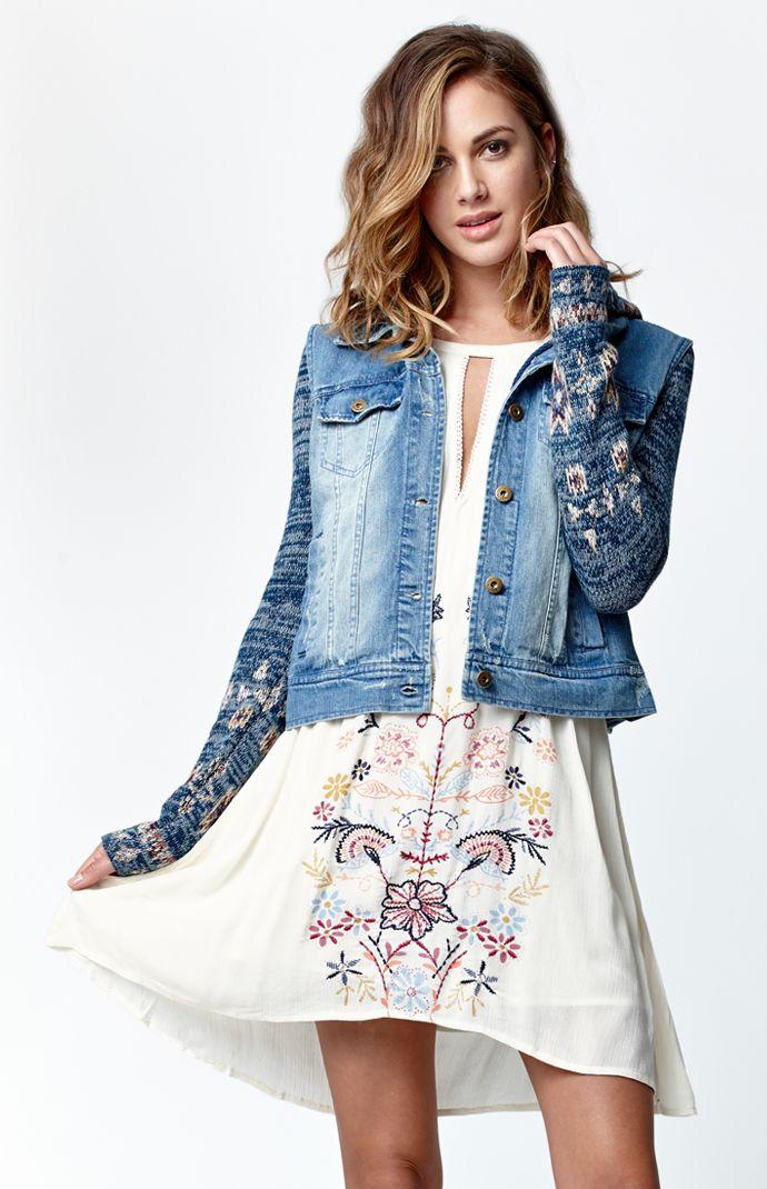 Billabong Nav This Jo Denim Moto Jacket
