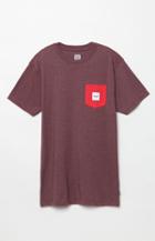 Huf Contrast Pocket Heather Red T-shirt