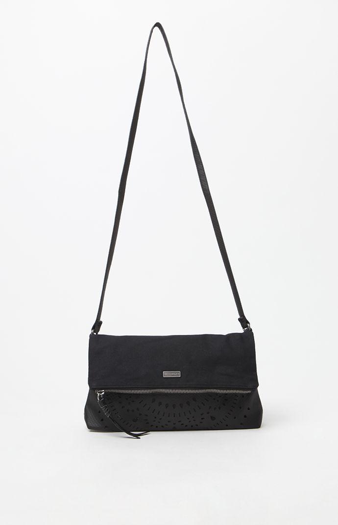 Roxy Nightfall Canvas & Faux Leather Crossbody Bag
