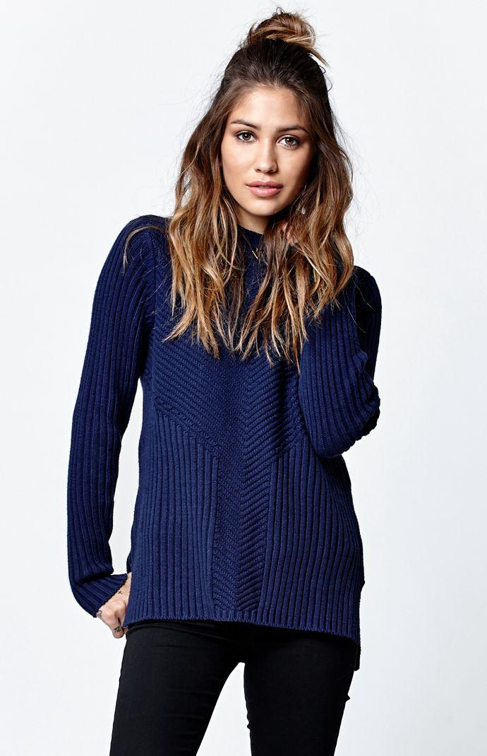 Rvca Well Deserved Ribbed Pullover Sweater