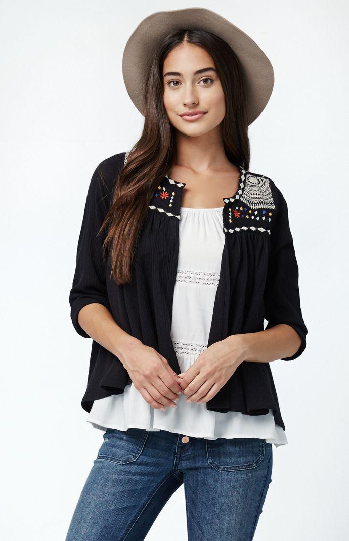 Rip Curl Fantasty Embroidered Open Front Shirt