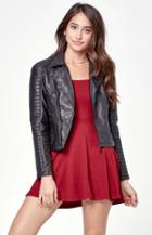 Billabong Night Moves Faux Leather Moto Jacket