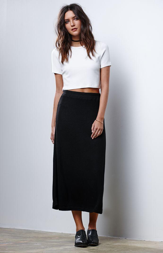 Somedays Lovin Patti Ribbed Midi Skirt