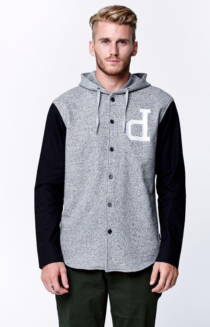 Diamond Supply Co Crown Terry Long Sleeve Button Up Shirt