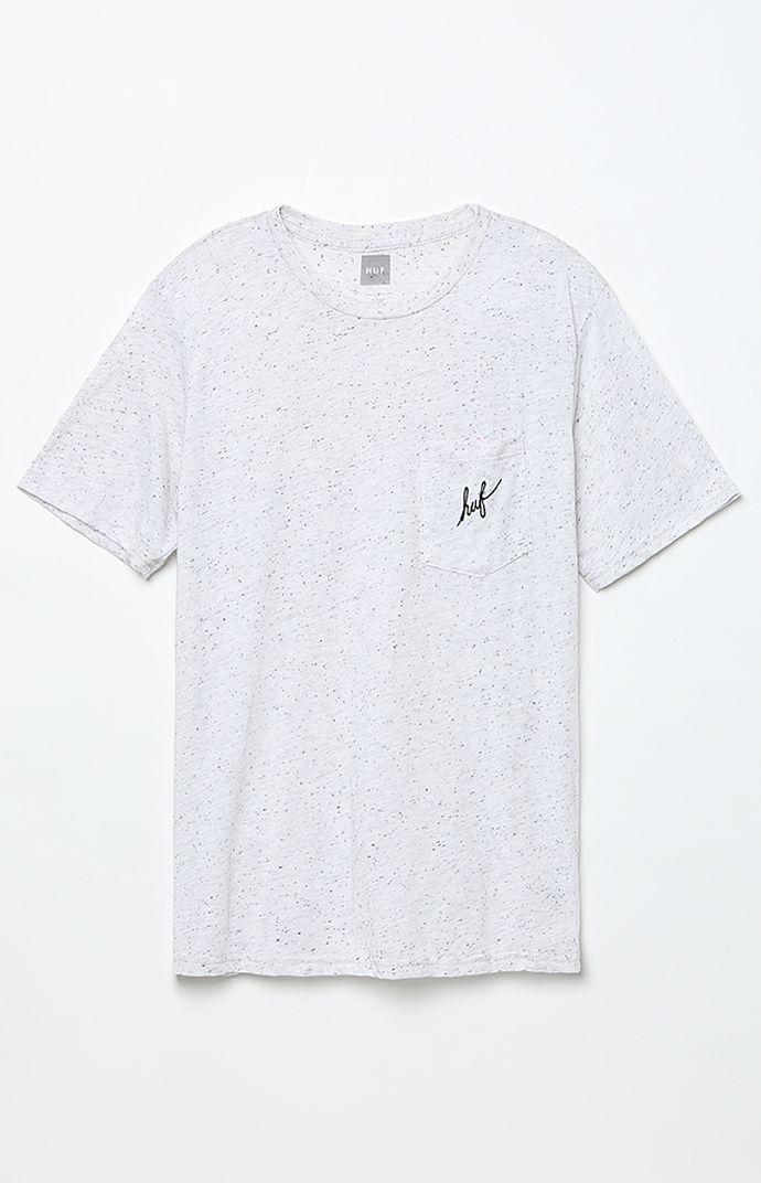 Huf Script Nepp Pocket Oatmeal T-shirt