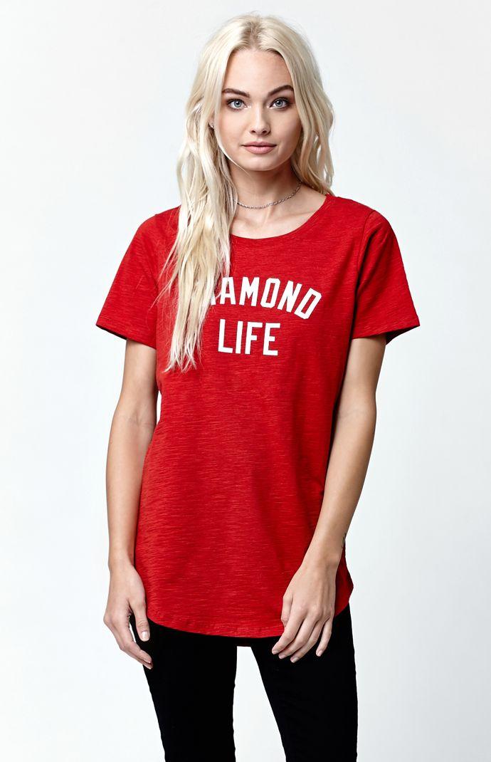 Diamond Supply Co Life Scalloped Hem T-shirt