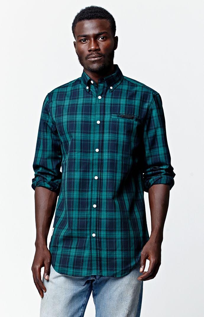 Lira Slate Drop Long Sleeve Button Up Shirt