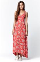 Billabong Beyond Gold Floral Print Maxi Dress