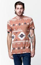 On The Byas Tribal Texture Longline Crew T-shirt