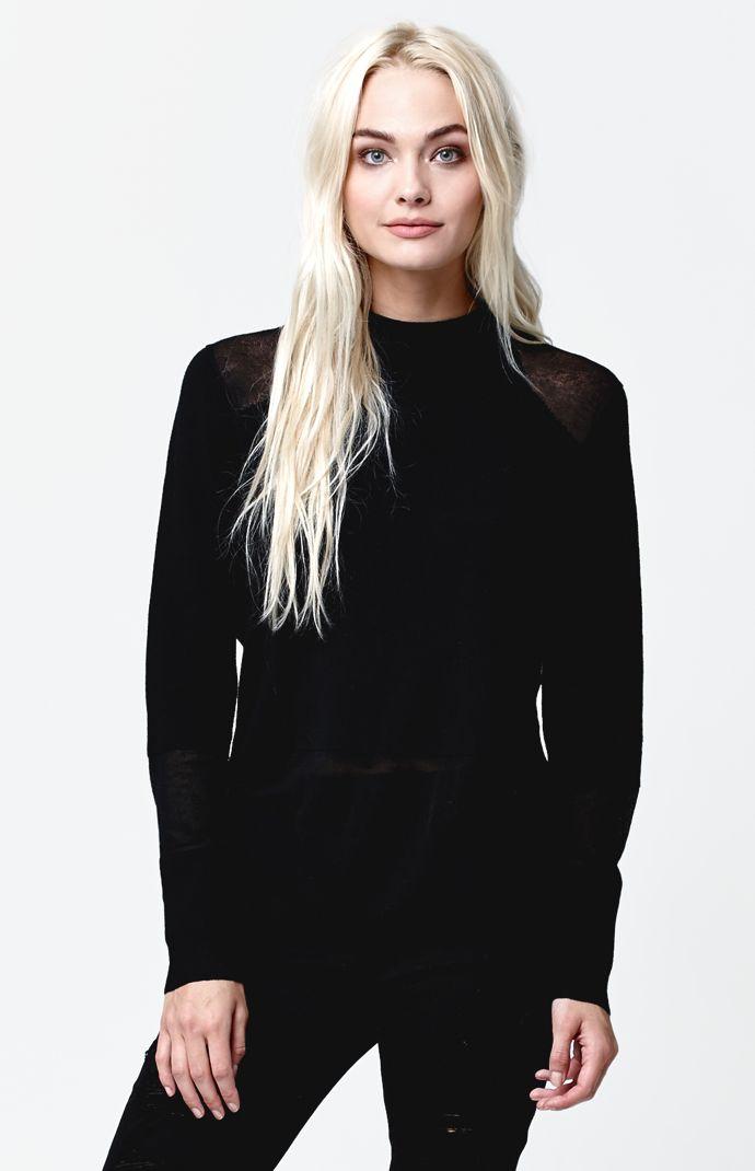 Rvca Take A Hint Mock Neck Sweater