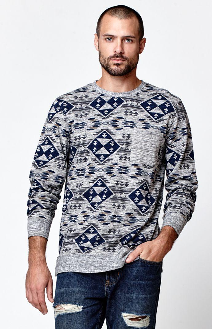 On The Byas Greene Tribal Print Long Sleeve Shirt