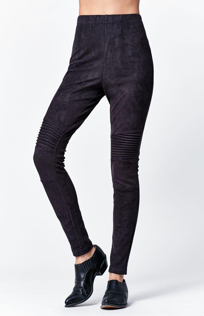 Minkpink Lay It Down Faux Suede Leggings