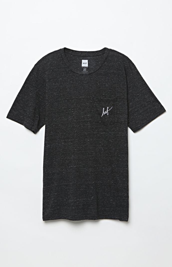 Huf Script Nepp Pocket Black T-shirt