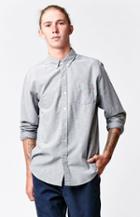 Obey Dissent Long Sleeve Oxford Button Up Shirt