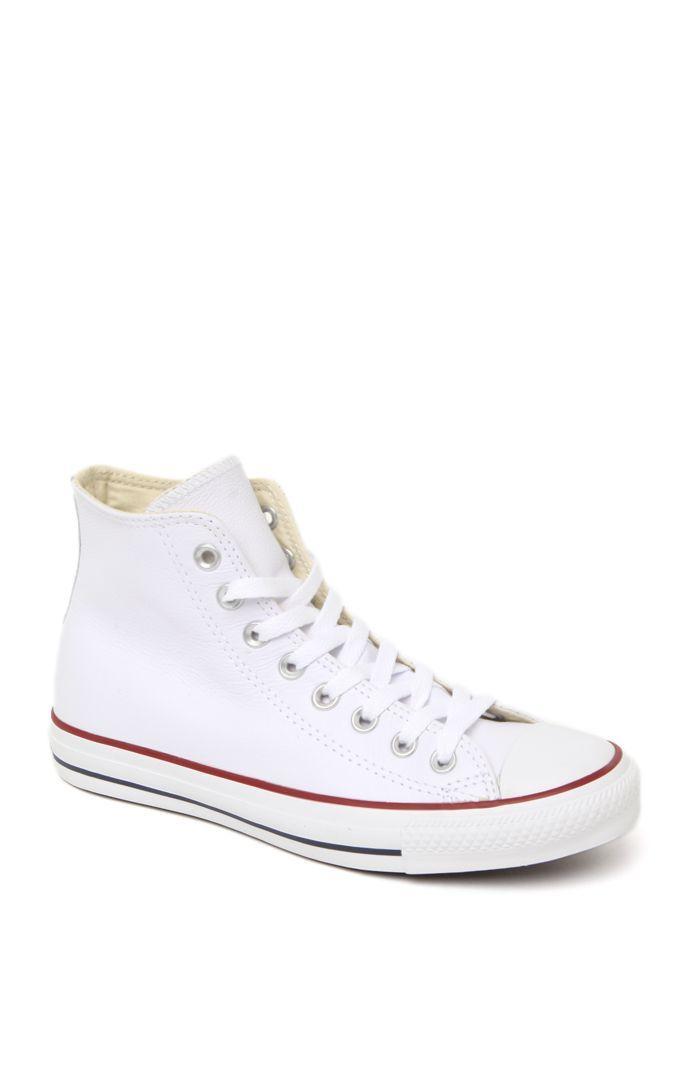 Converse Womens Converse Shoes & Sneakers - Converse All Star White Leather Sneakers