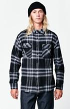 Brixton Bowery Gray & Black Flannel Shirt