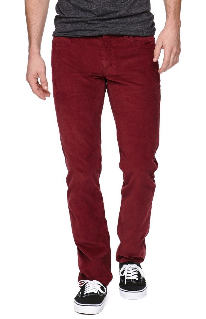 Hurley Mens Hurley Pants - Hurley Folsom Slim Corduroy Pants