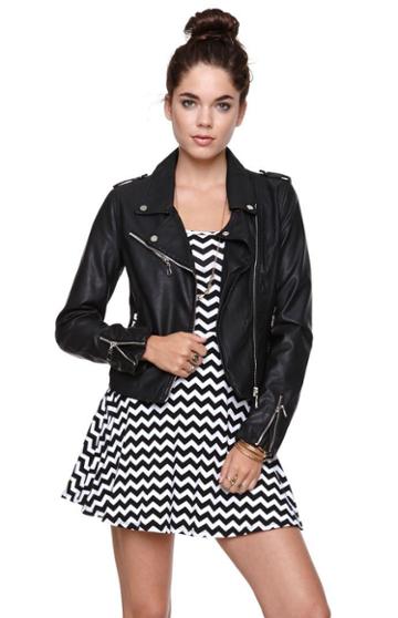 Lira Womens Lira Jacket - Lira Faux Leather Moto Jacket