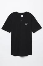 Huf Script Henley Black T-shirt