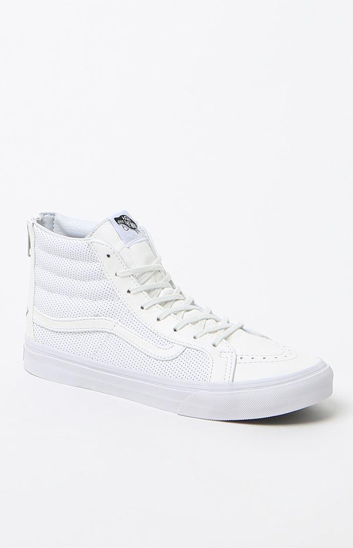 Vans Sk8-hi Slim Zip White High-top Sneakers