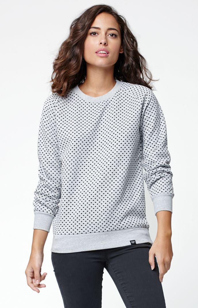 Diamond Supply Co Diamond Print Crew Neck Sweatshirt
